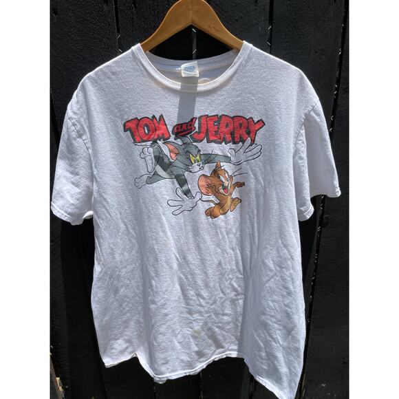 Tom and Jerry TShirt XL Retro Cartoon Graphic Tee - Picture 1 of 3